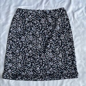 The Limited Black and White Patterned Pencil Skirt